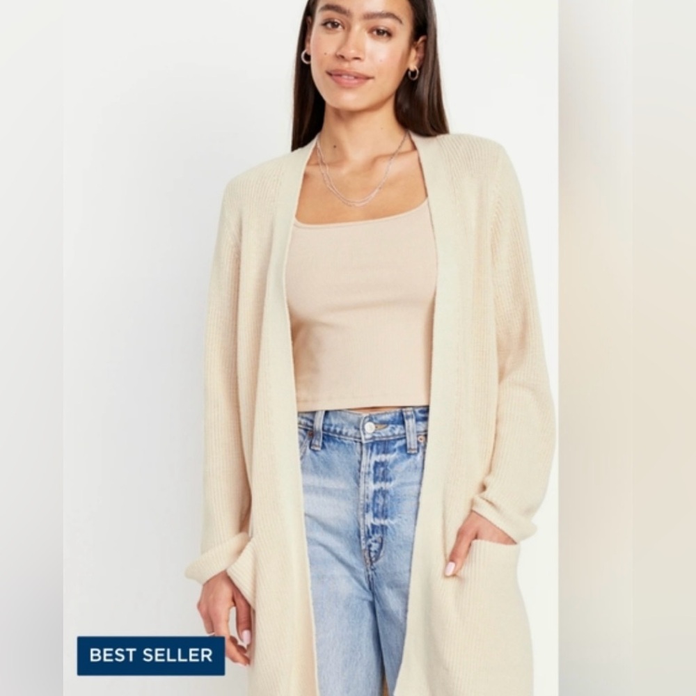 Old Navy Open-Front Longline Cardigan Sweater with Pockets